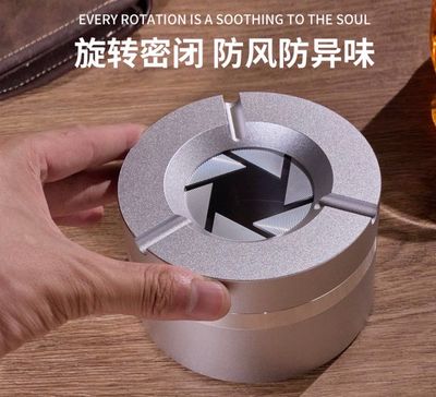 All-metal Cyber ​​Mechanical Ashtray High-end Creative Personalized Car Desktop Anti-Flying Ash Gift for Men