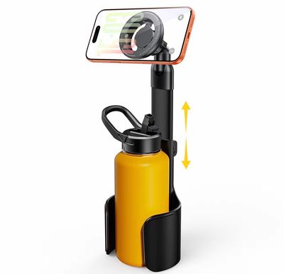 Applicable Metal Telescopic Cup Holder, Universal for Water Cups in New Energy Vehicles, and Mobile Phone/Tablet Holders