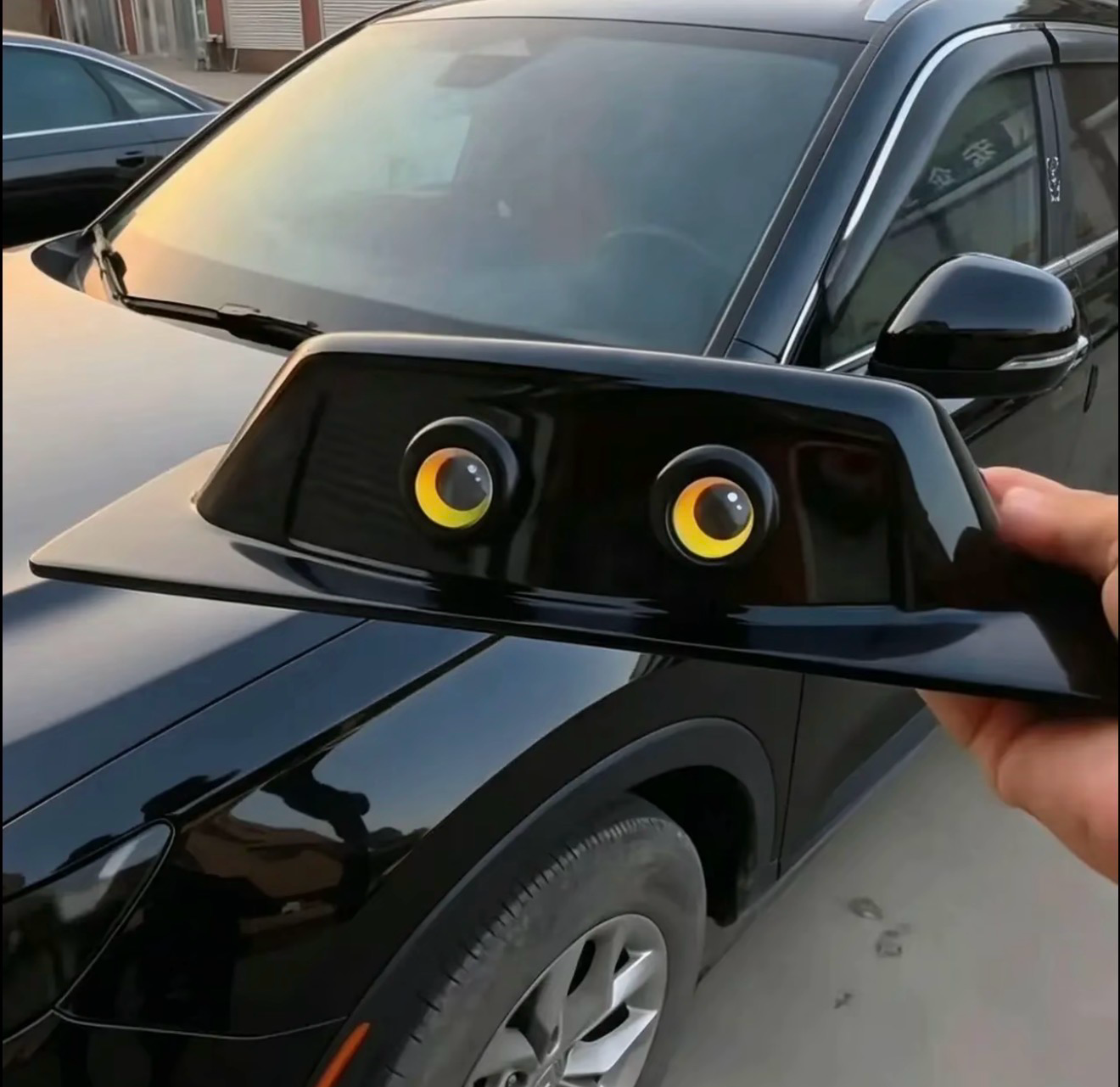 Car Funny Eye Decorative Rain Shield Decorative Accessories Waterproof( For All Cars )