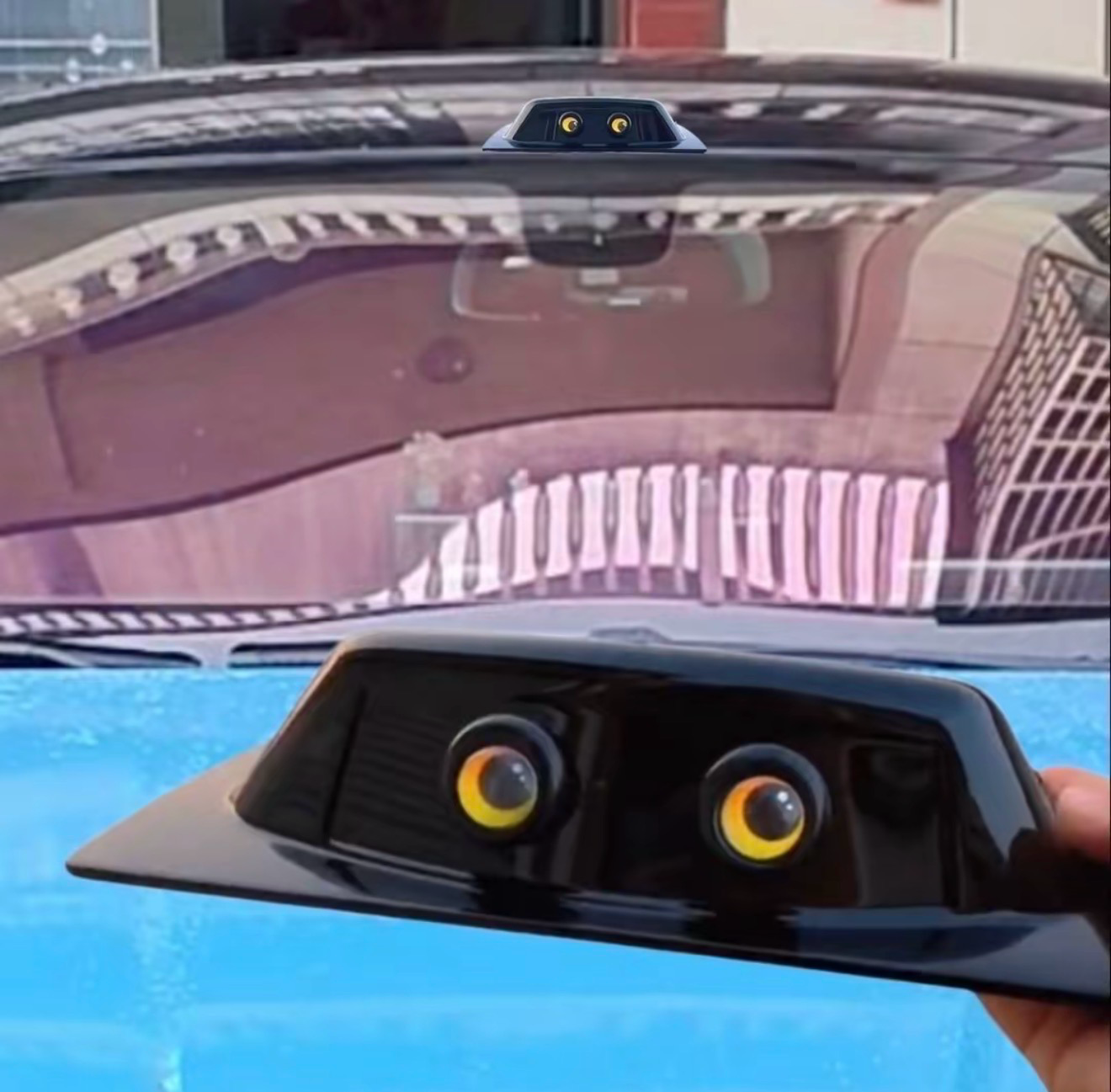 Car Funny Eye Decorative Rain Shield Decorative Accessories Waterproof( For All Cars )