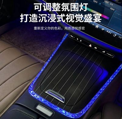 Mercedes-Benz 24-26 E-Class center console edge crystal light frame E300L / E260L/ E350eL/ ambient trim cover interior modification