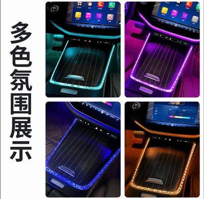 Mercedes-Benz 24-26 E-Class center console edge crystal light frame E300L / E260L/ E350eL/ ambient trim cover interior modification