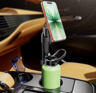 Applicable Metal Telescopic Cup Holder, Universal for Water Cups in New Energy Vehicles, and Mobile Phone/Tablet Holders
