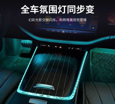Mercedes-Benz 24-26 E-Class center console edge crystal light frame E300L / E260L/ E350eL/ ambient trim cover interior modification