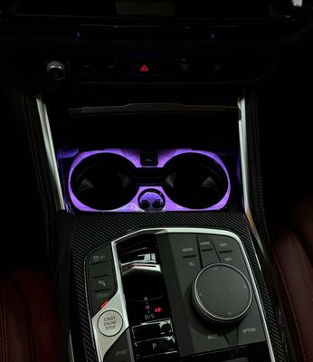 Compatible with BMW 2,3 4,5 series 6GT/X3,X4,IX3,X3,i3,i4cup holders, ambient lighting, fast charging center console and original car color-changing