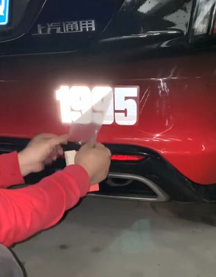 3D Reflective 4 Number Stickers