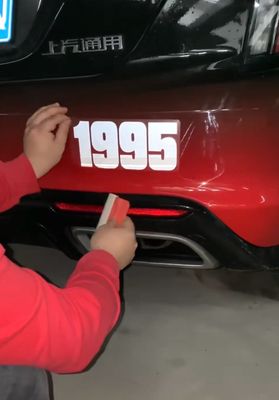 3D Reflective 4 Number Stickers