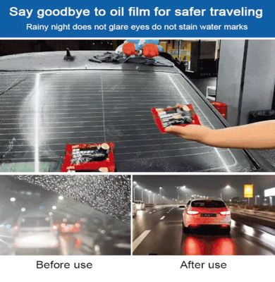 Glass Oil Film Cleaning ( Price For 3 Pcs Products )