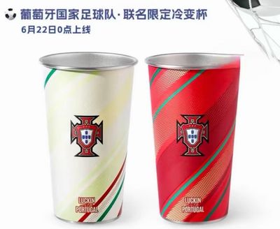 World Cup star cooling color-changing mug, featuring Messi, Argentina, Ronaldo, and Portugal, large capacity stainless steel iced drink mug 700ml