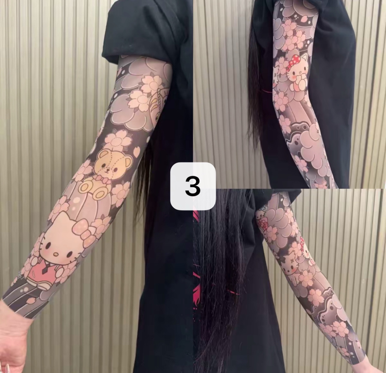 Arm tattoo sleeve ultra-thin seamless breathable realistic handsome ( One Pair Left And Right )