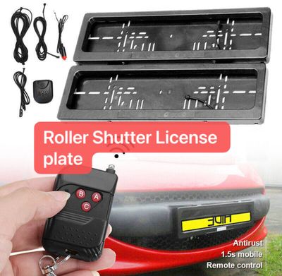 Roller Shutter License Plate Holder