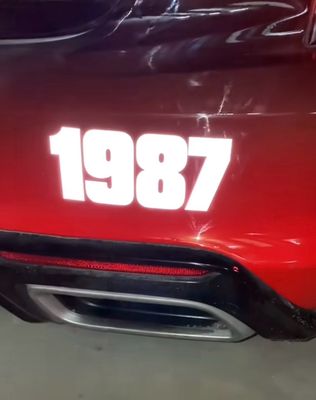 3D Reflective 4 Number Stickers
