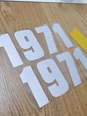 3D Reflective 4 Number Stickers