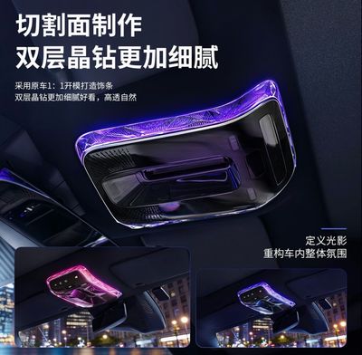 Suitable for Mercedes-Benz E300L crystal reading light frame C260L/GLC/S-Class EQE interior ambient light modification cover