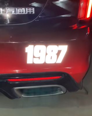 3D Reflective 4 Number Stickers