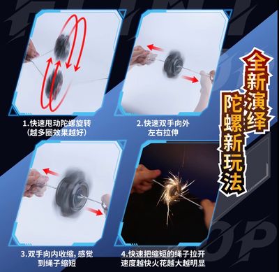 Creative Spark Wheel with String Sparkling and Lightning Effect Super Cool and Awesome Toy