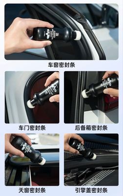 Automotive Rubber Strip Maintenance Agent softens repairs prevents cracking whitening of car window and door seals