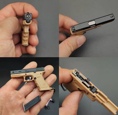 1:3 scale Glock G17 model semi-alloy keychain, men's gift pendant, ornament, adult gift, children's toy