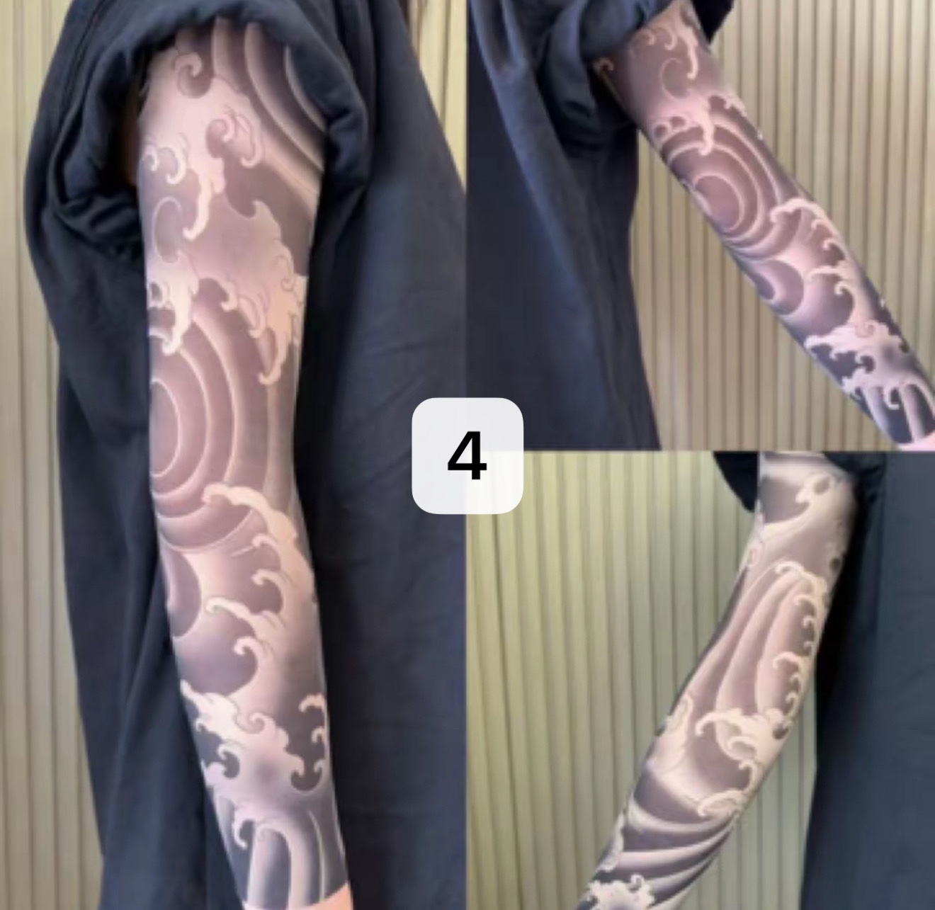Arm tattoo sleeve ultra-thin seamless breathable realistic handsome ( One Pair Left And Right )