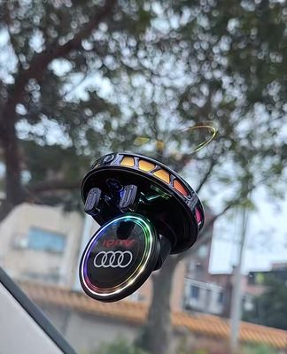 RGB LED Phone Holder With Charger With Car Logo