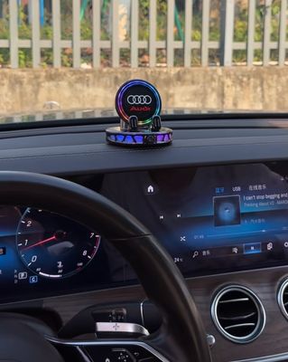 RGB LED Phone Holder With Charger With Car Logo