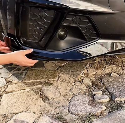 Car Front Lip Cover ( Three-part Divided into 3 Parts Right-left and middle
