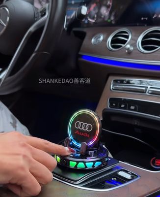 RGB LED Phone Holder With Charger With Car Logo
