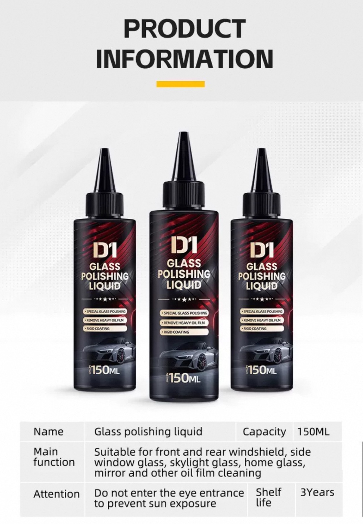 Glass Polishing Liquid 2 pcs ( Price For 2 Sets)