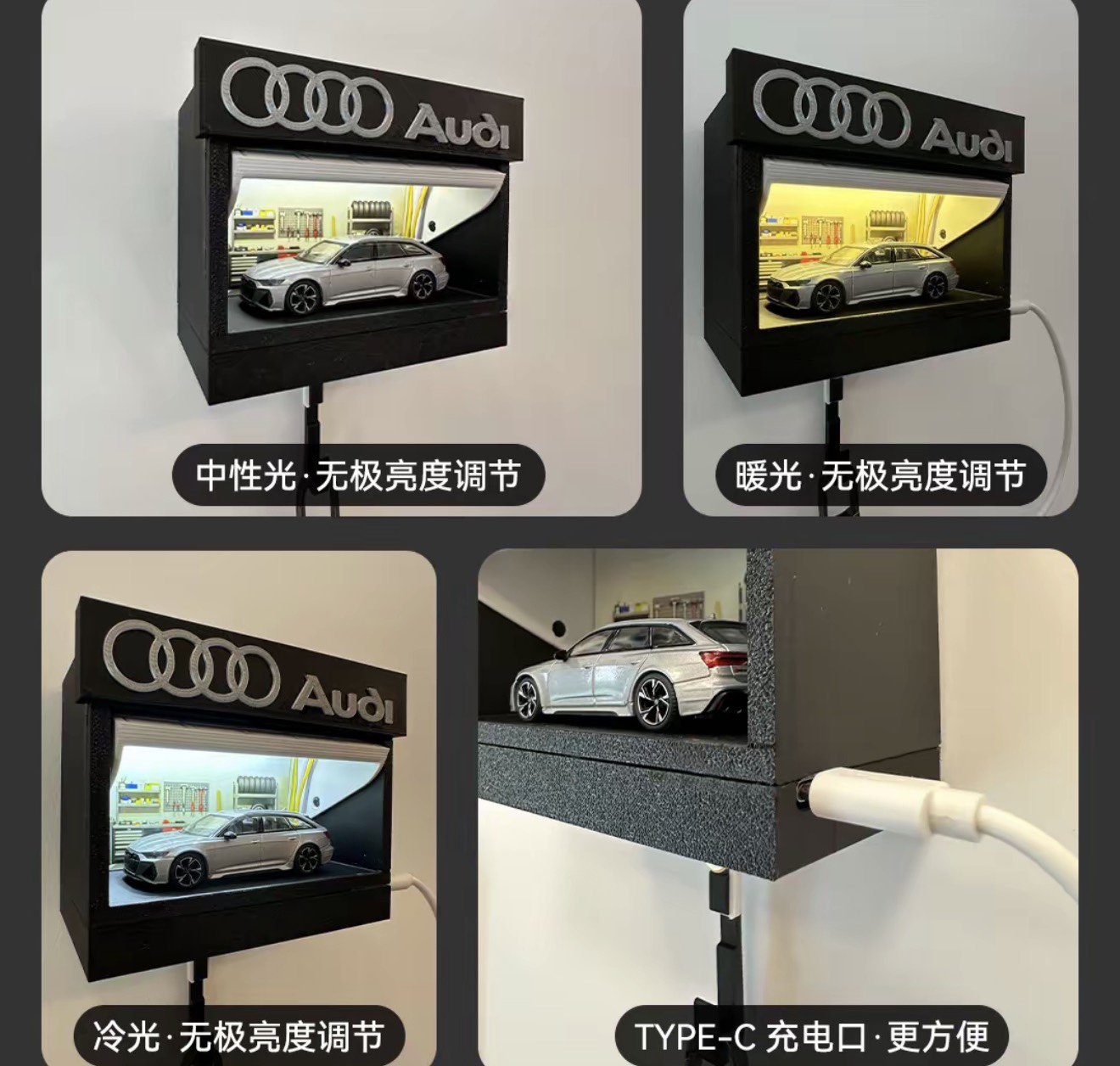 1:64 scale car model garage key hook wall hanging handmade custom item ( Full Sets Mini Car + Garage + Key Hook )