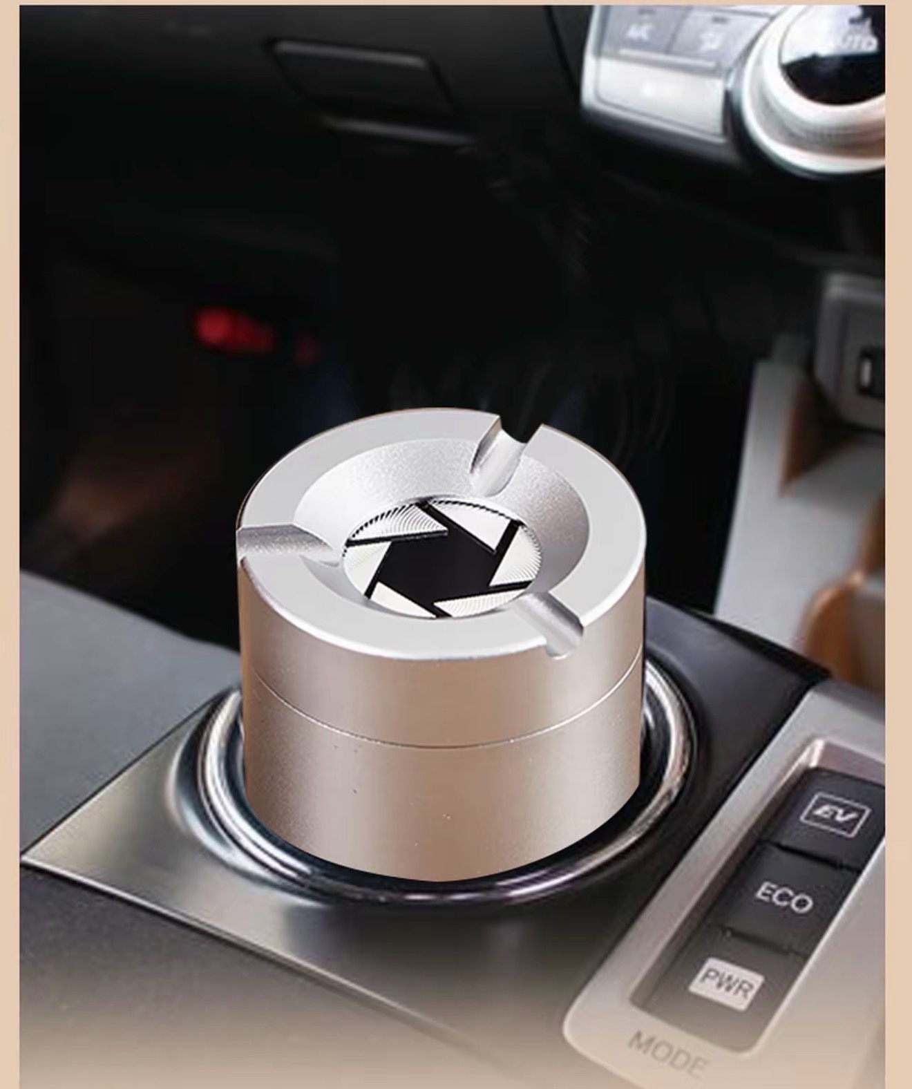 All-metal Cyber ​​Mechanical Ashtray High-end Creative Personalized Car Desktop Anti-Flying Ash Gift for Men