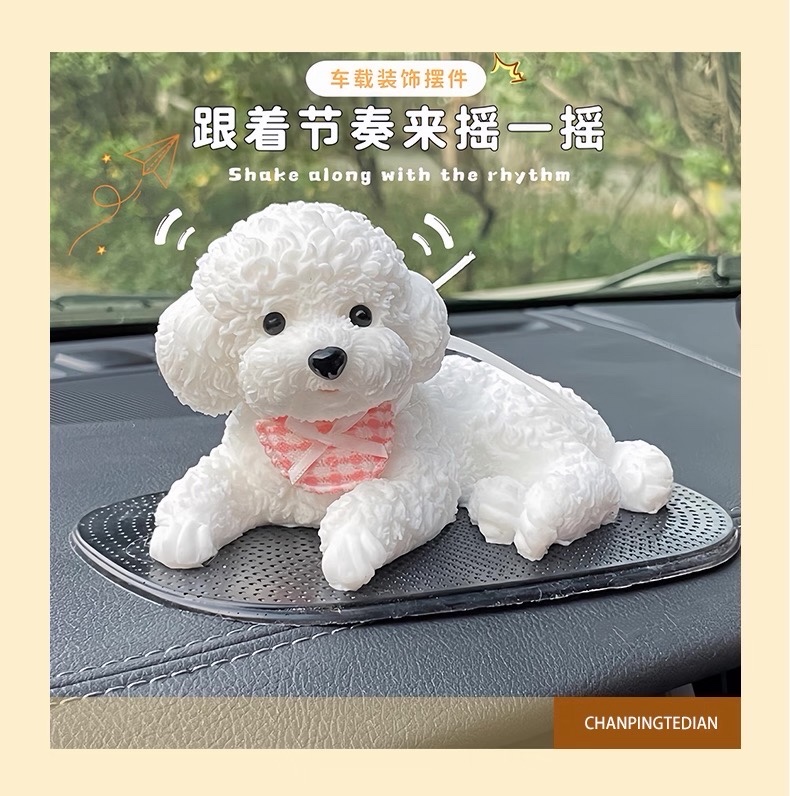 Silicone Puppy Dog Car Decorative Set ( Best Gift )