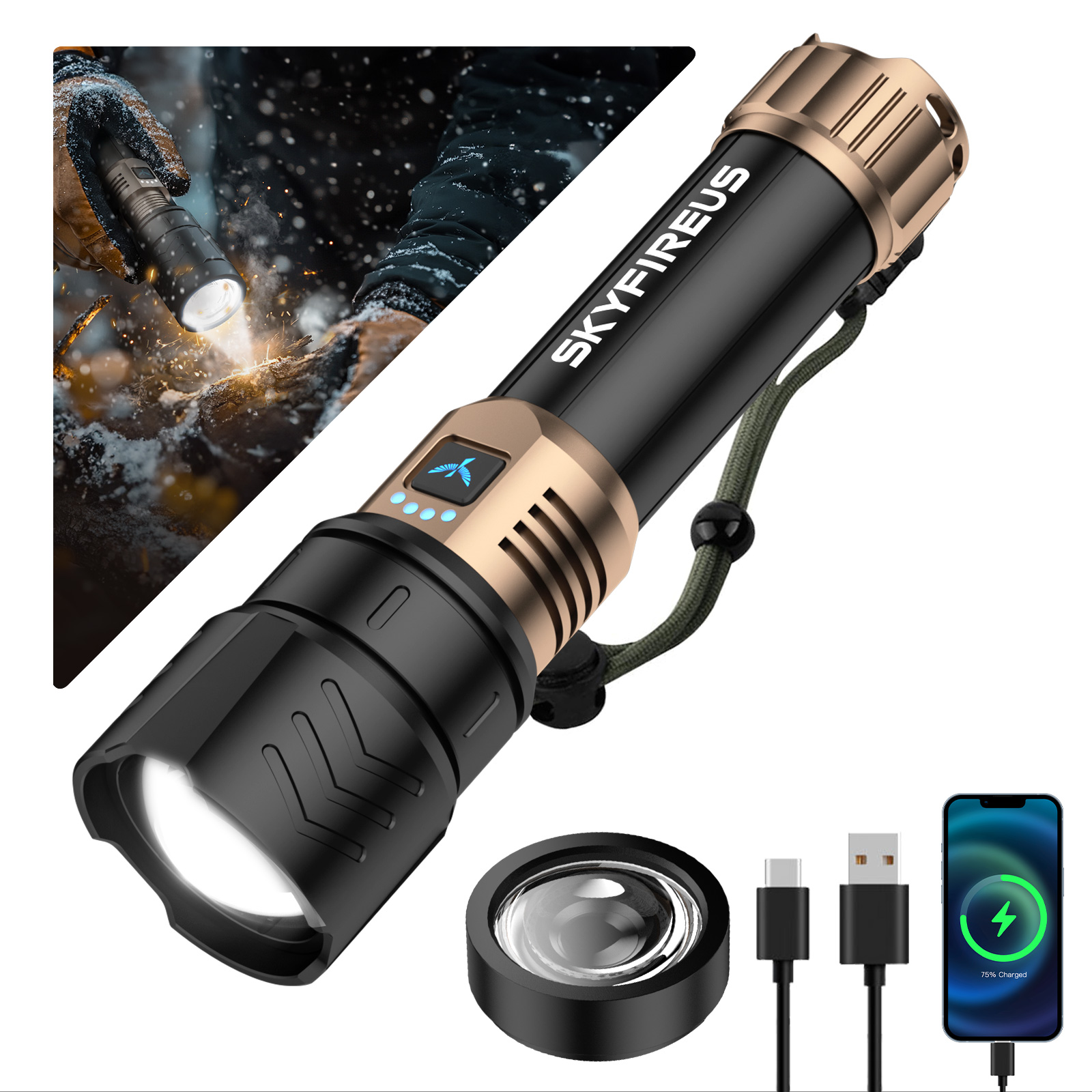 SKYFIRE 1097 FLASHLIGHT 丨 Flagship Flashlight