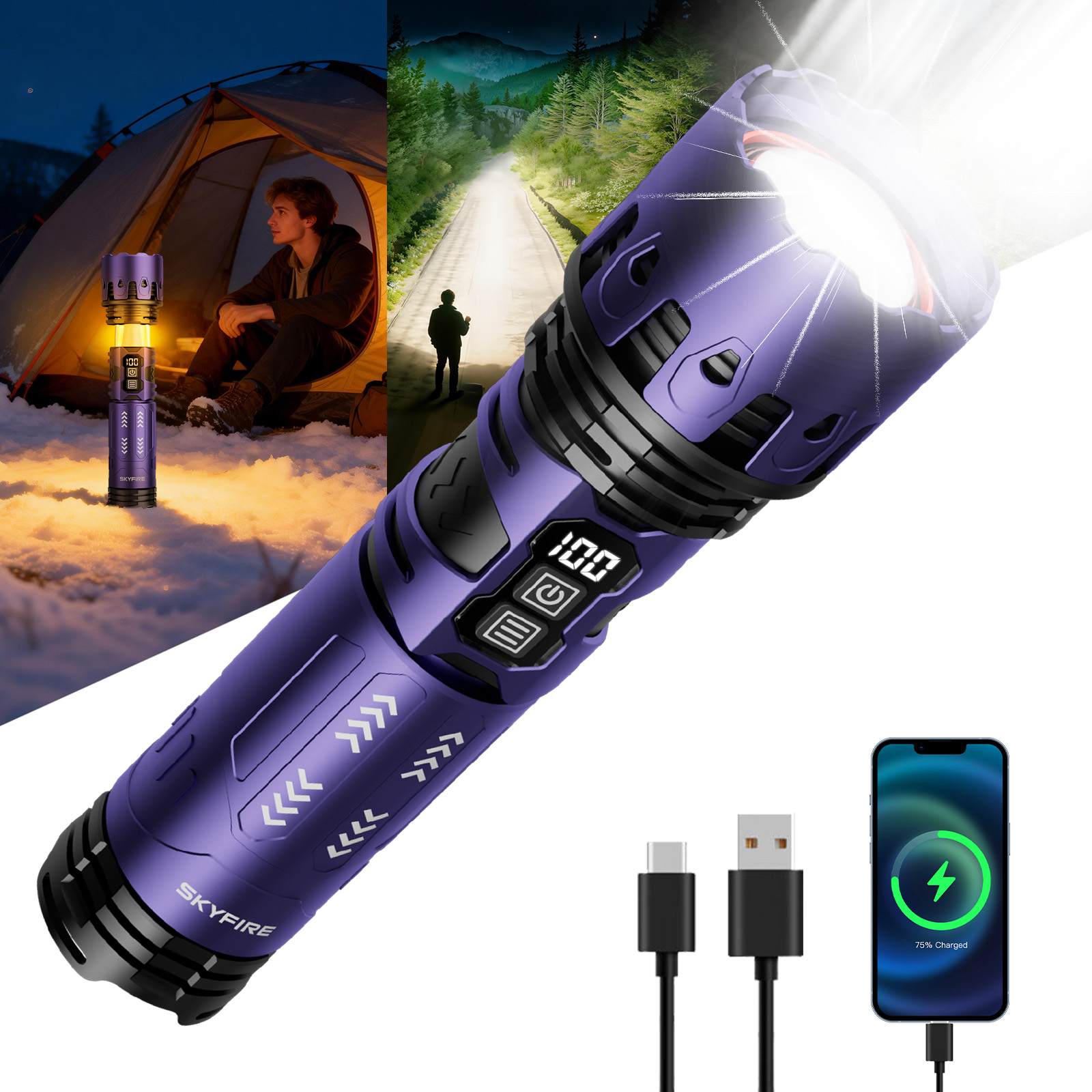 SKYFIRE 2011  FLASHLIGHT丨Camping Light & Fire-Starting