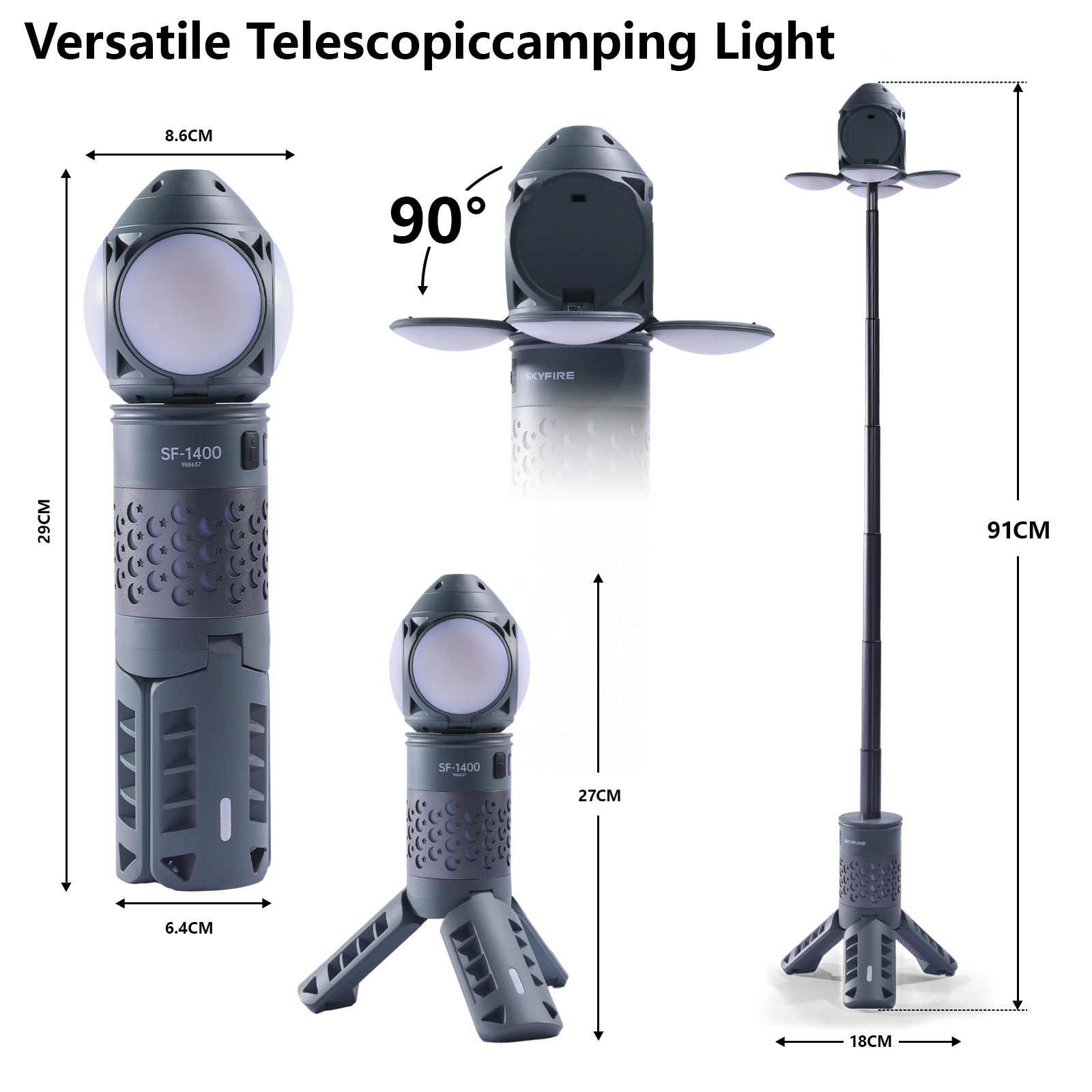 SkyFire 1400 Outdoor Multi-Function Camping Light