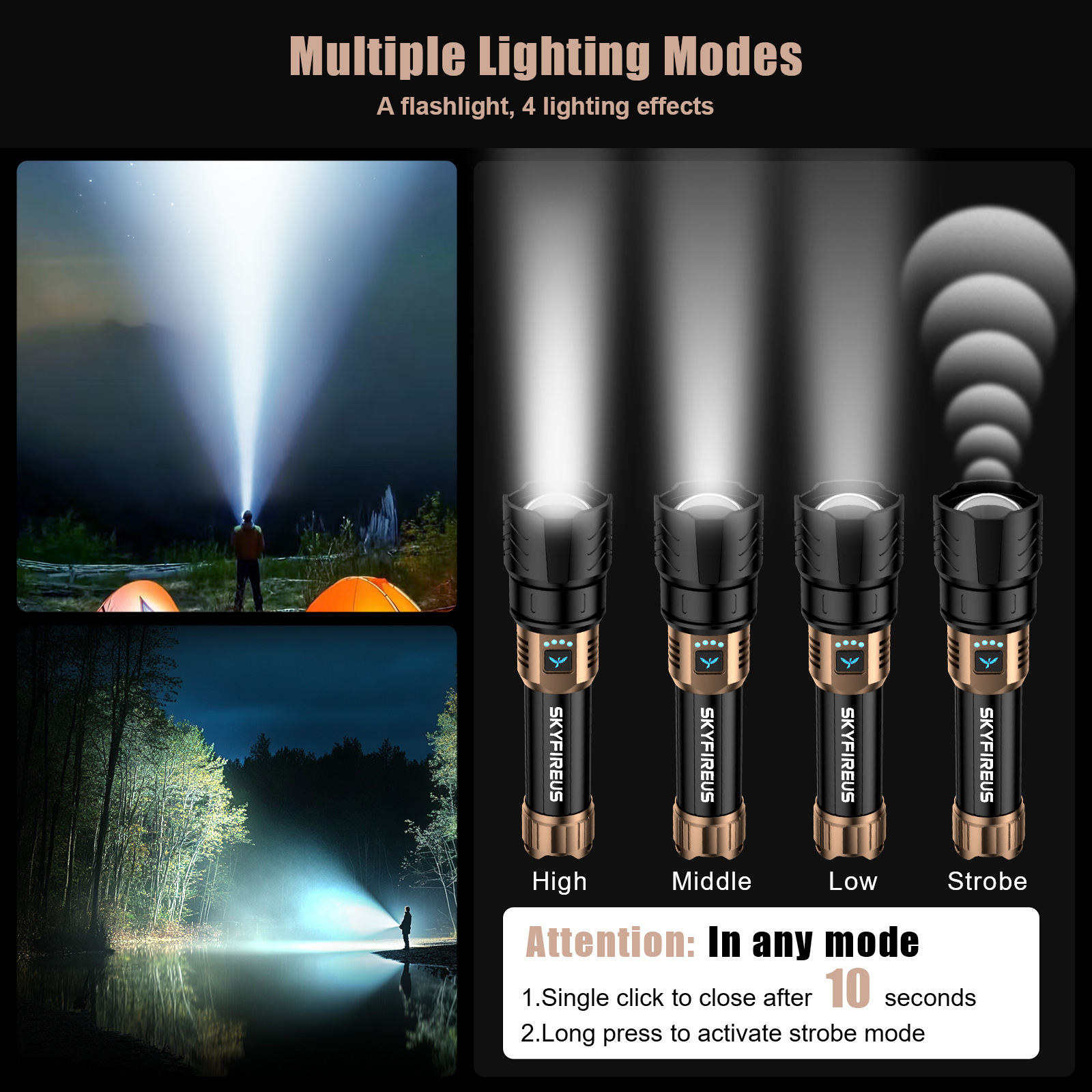 SKYFIRE 1097 FLASHLIGHT 丨 Flagship Flashlight