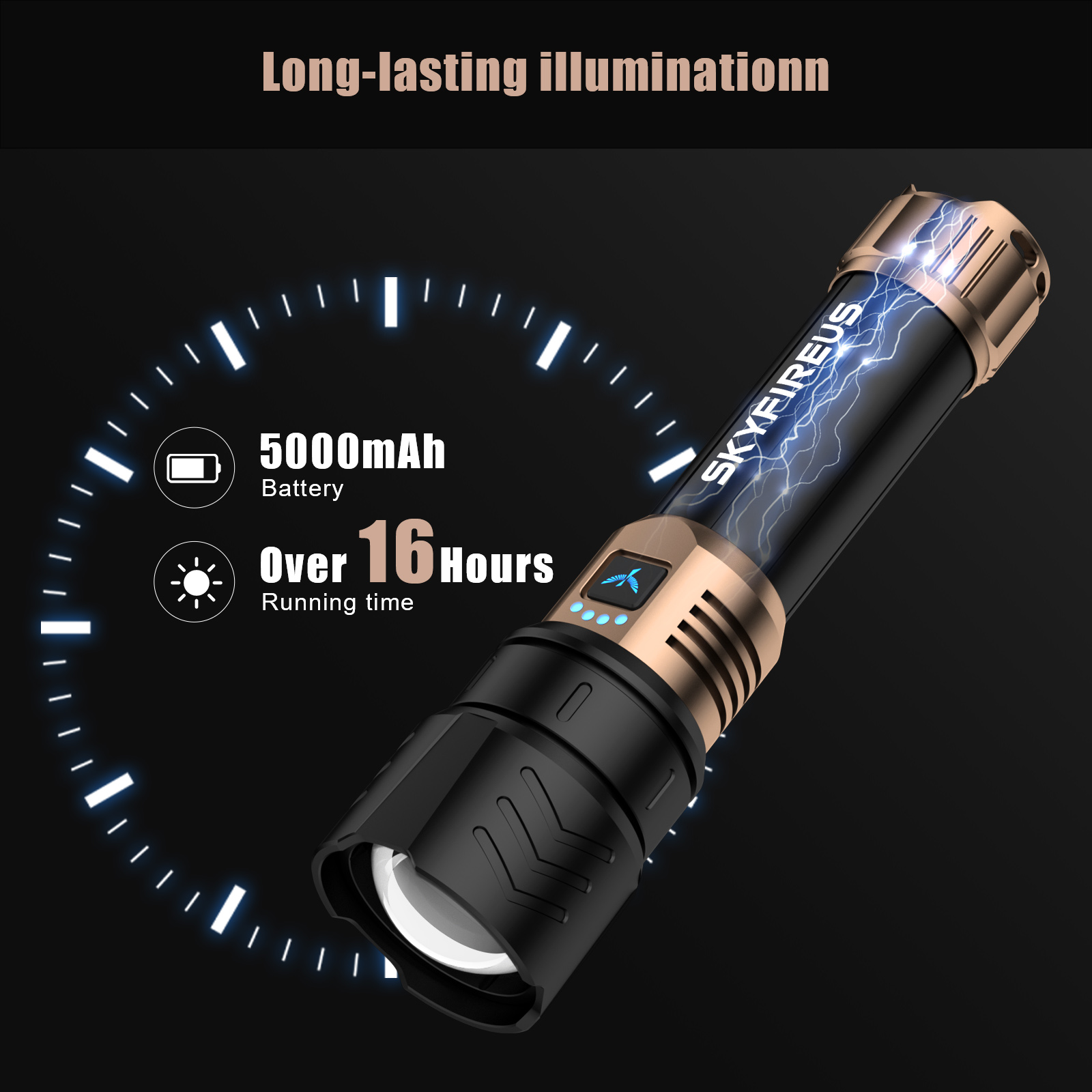 SKYFIRE 1097 FLASHLIGHT 丨 Flagship Flashlight