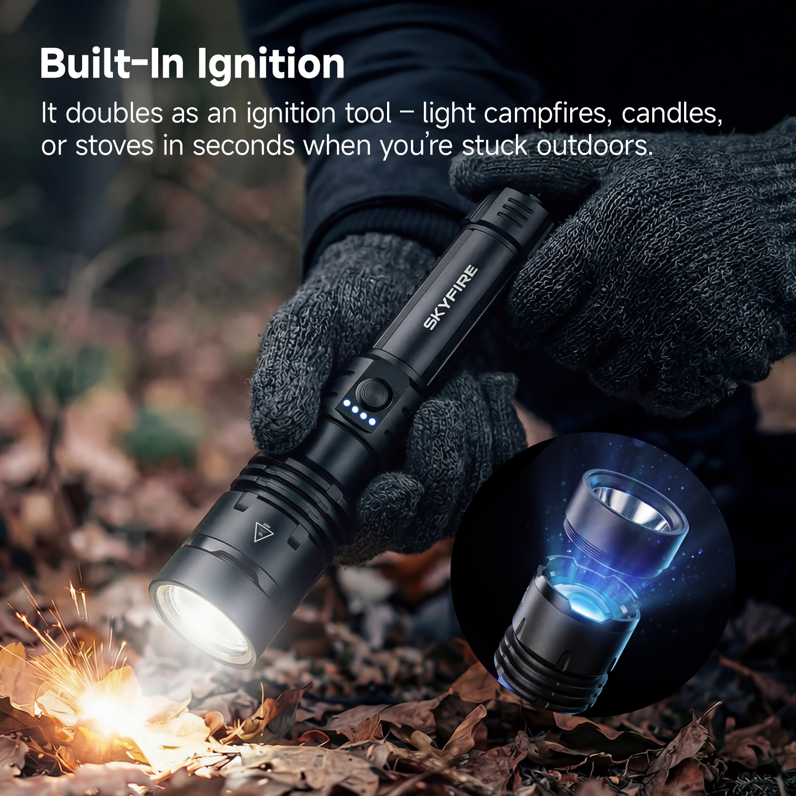 SkyFire 1376 Upgraded High-Power Flashlight