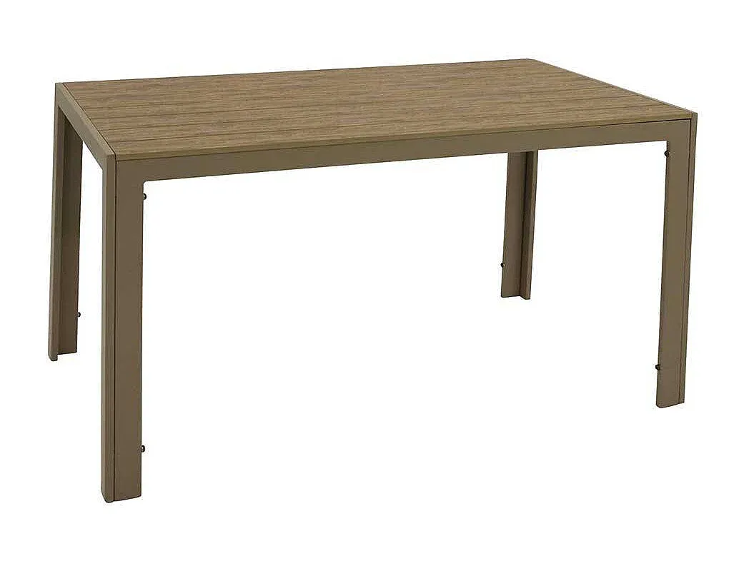 Moderner Terrassentisch aus Aluminium, rechteckig 125x75 cm-Livavine