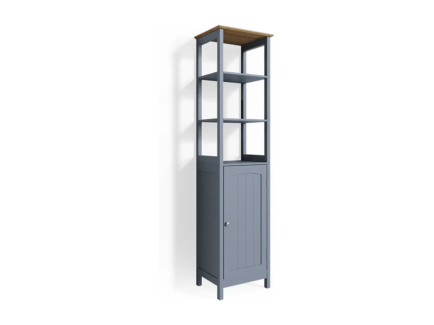 Moderner Hochschrank für Badezimmer in Grau-Livavine