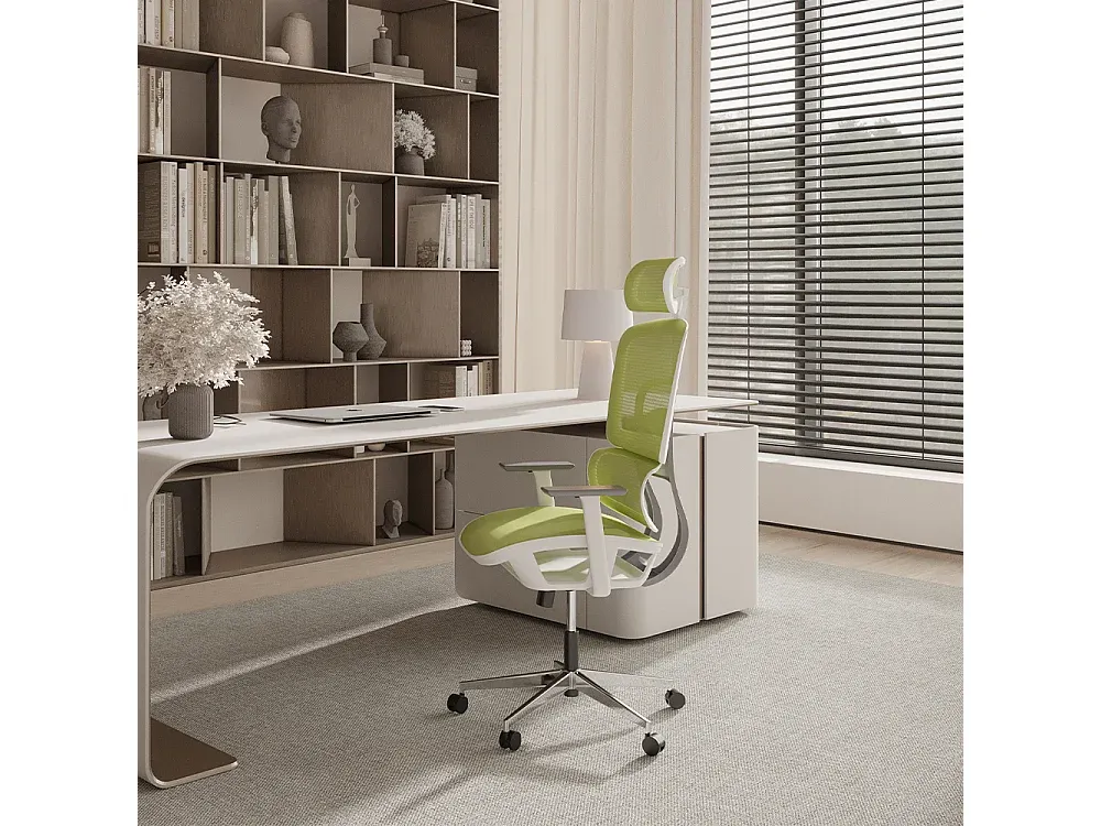 Ergonomischer Bürostuhl mit Rollen und verstellbaren Armlehnen-Livavine