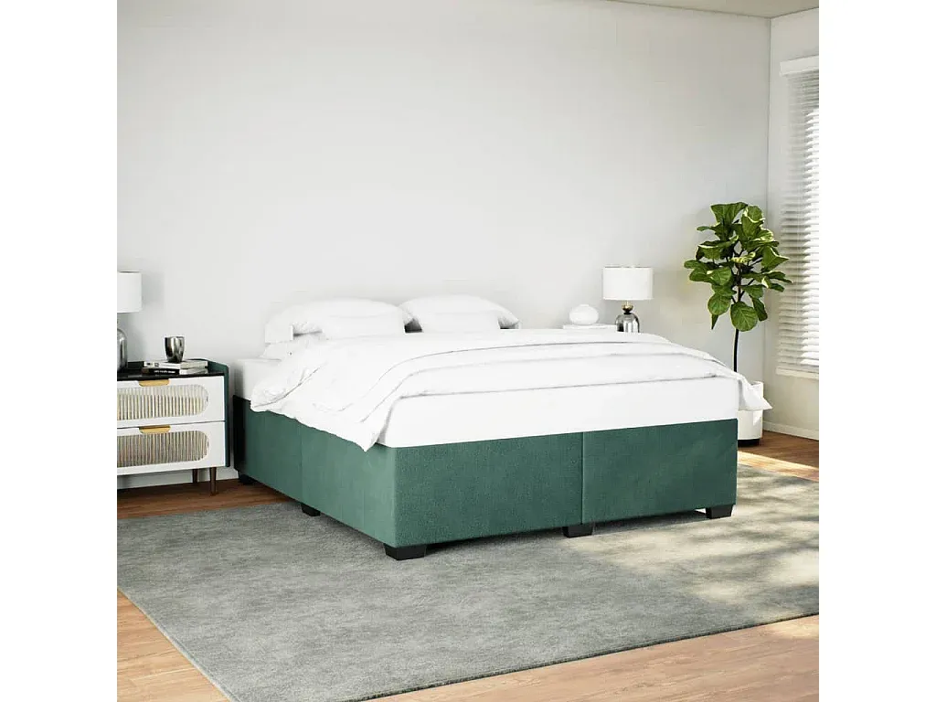 Elegantes Bettgestell in Dunkelgrün 180x200 cm aus Samt-Livavine