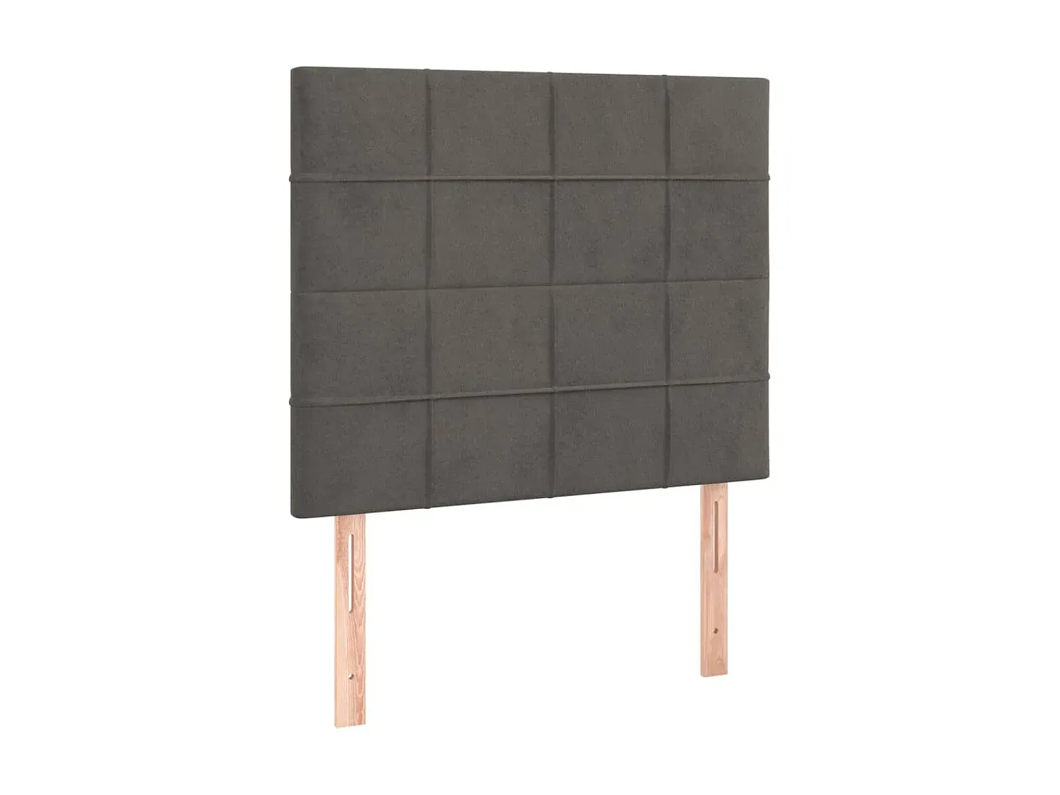 Dunkelgraue Samt-Bettkopfteile im 2er-Set, Größe 90x5x78/88 cm-Livavine
