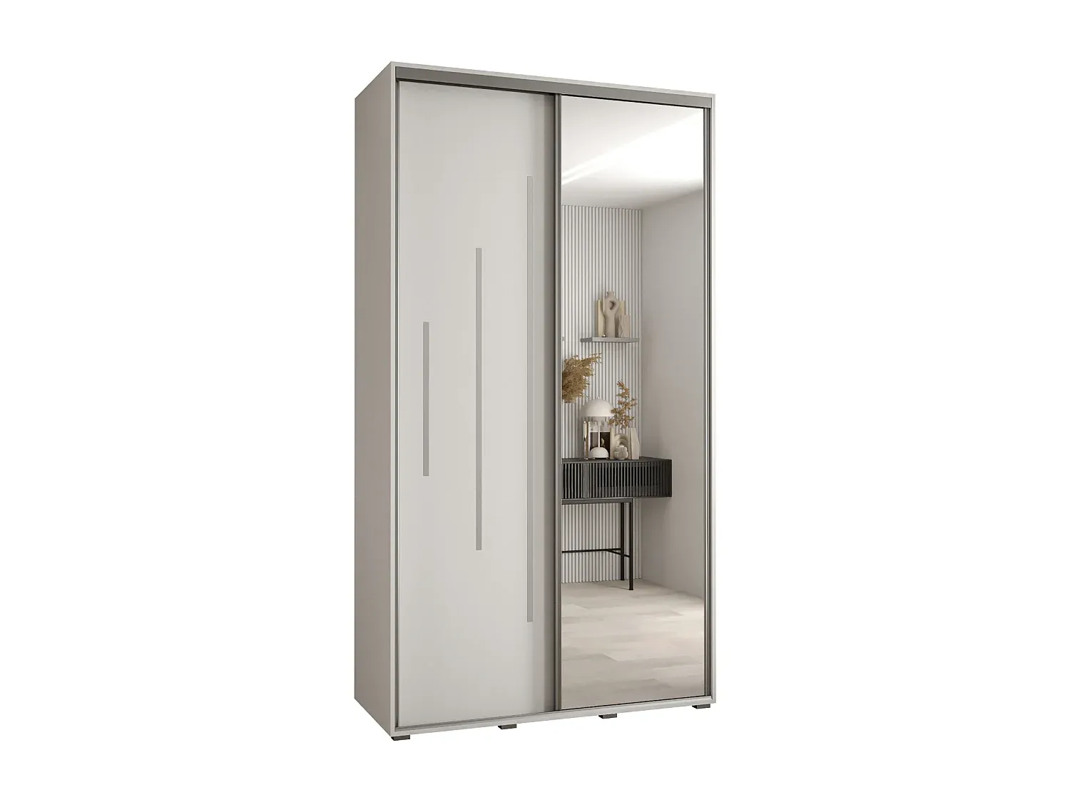2-türiger Kleiderschrank mit Schiebetüren, 235 cm-Livavine