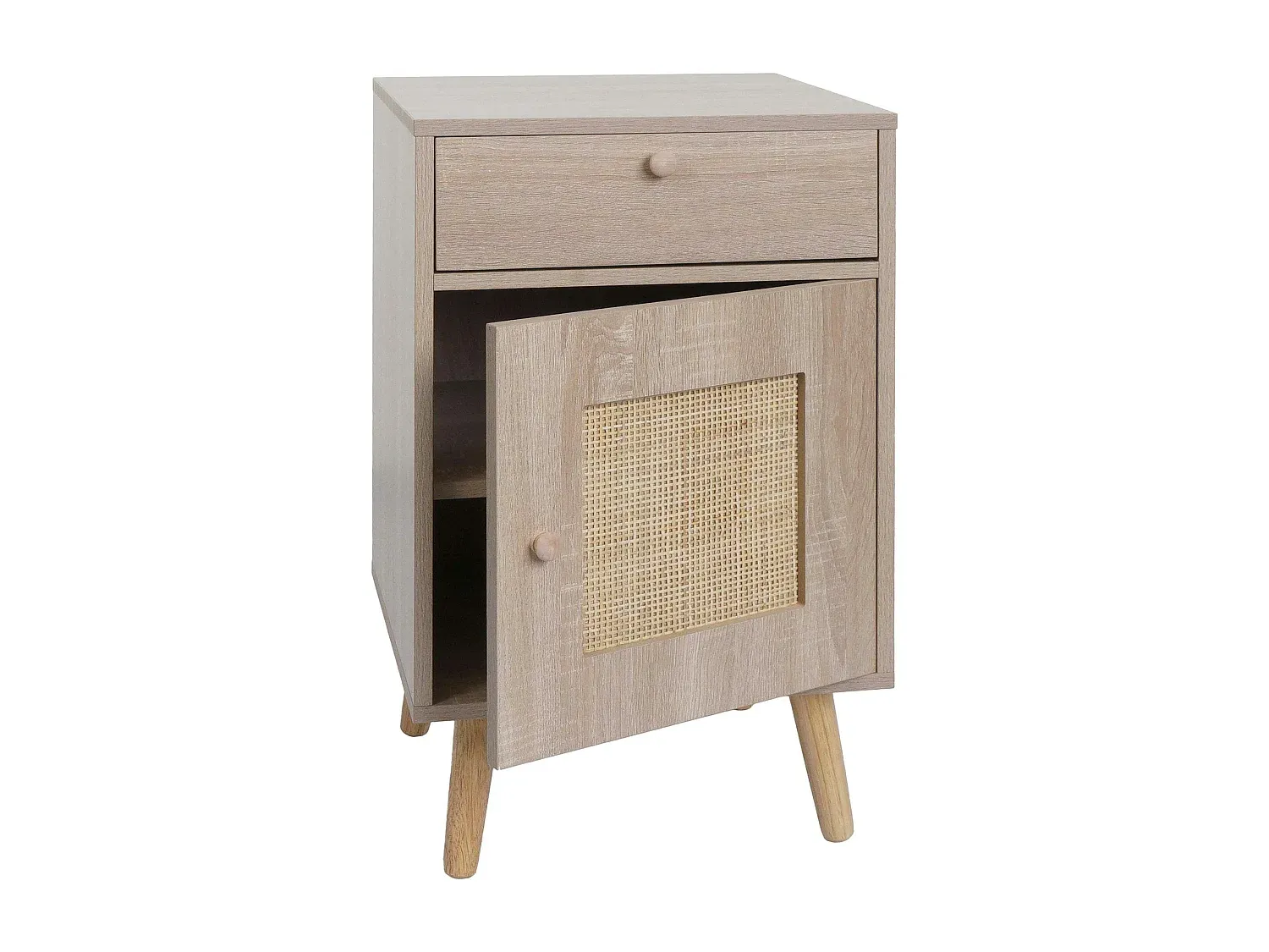 Moderner runder Beistelltisch aus Holz-Livavine
