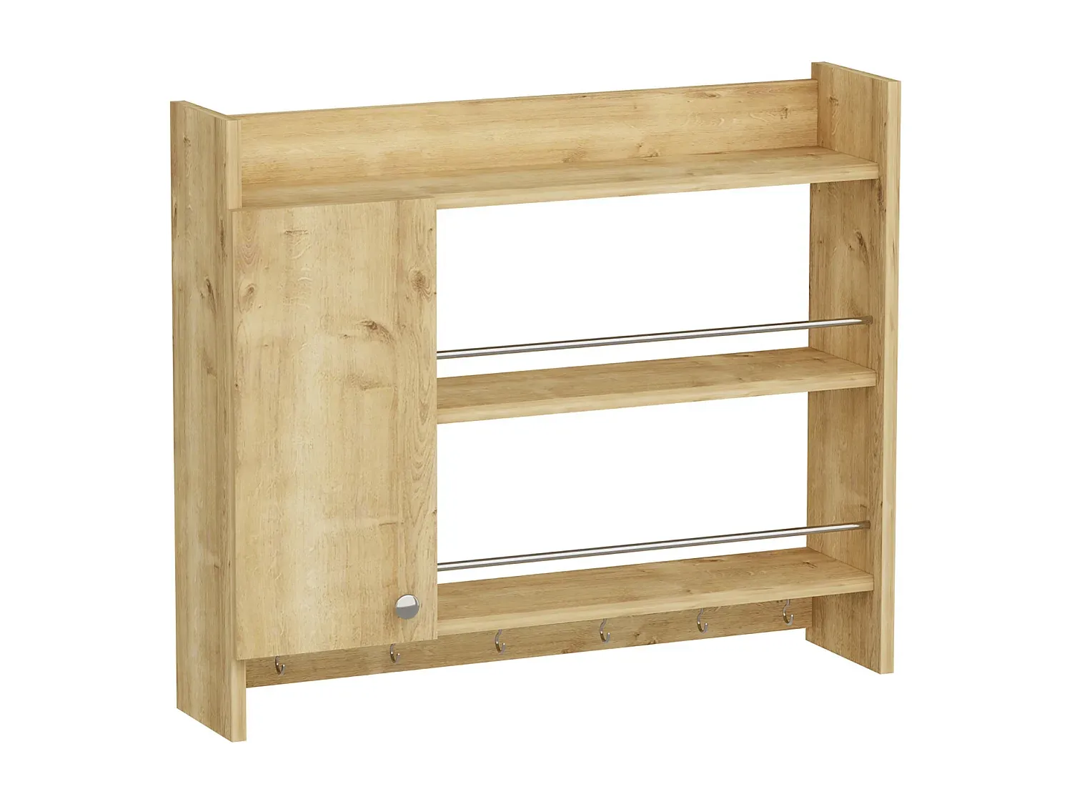 Küchenregal aus hellem Naturholz, 72x19,6x85 cm-Livavine