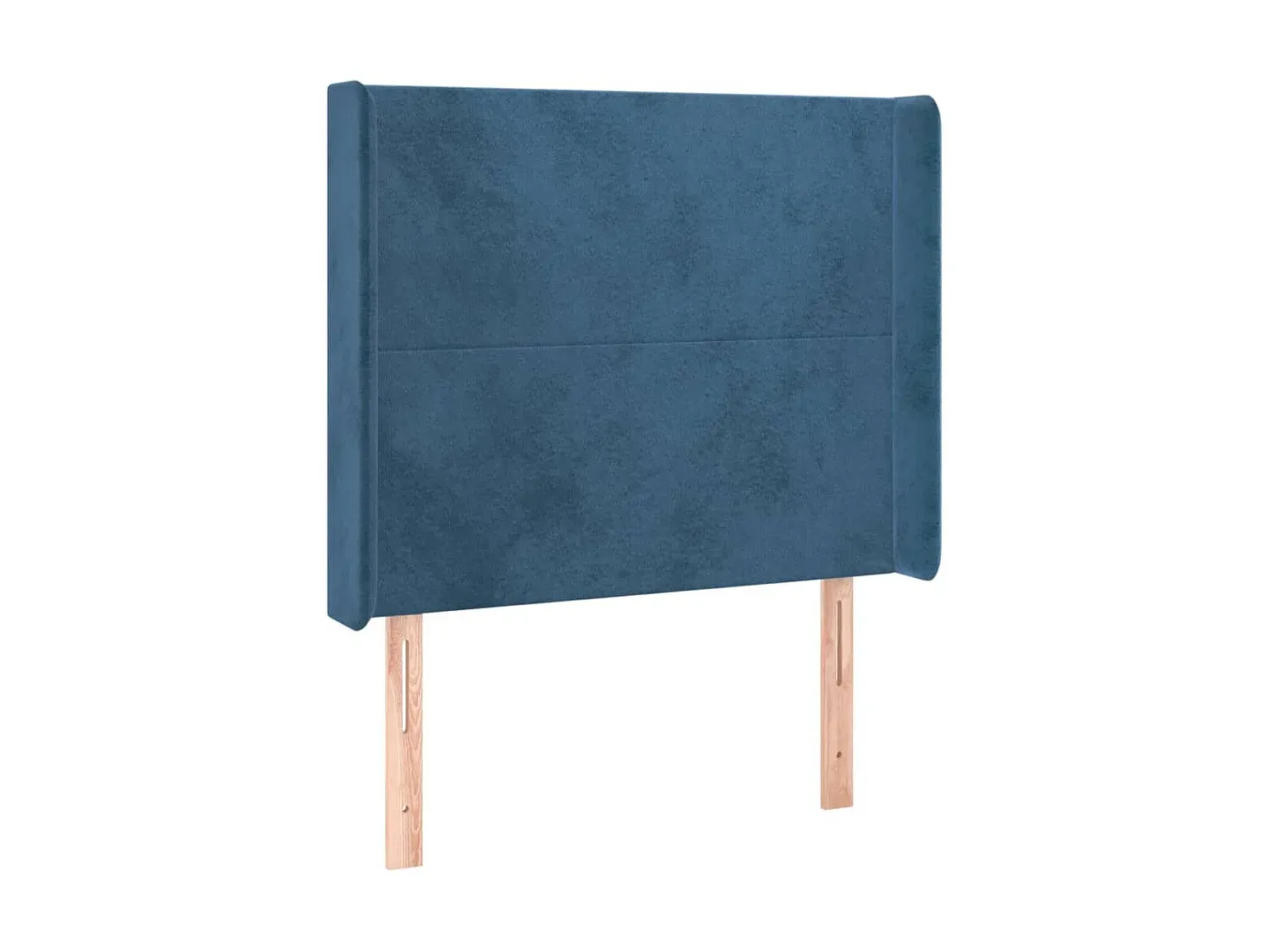 Dunkelblaues Bettkopfteil mit Ohren, Samt, 83x16x118/128 cm-Livavine