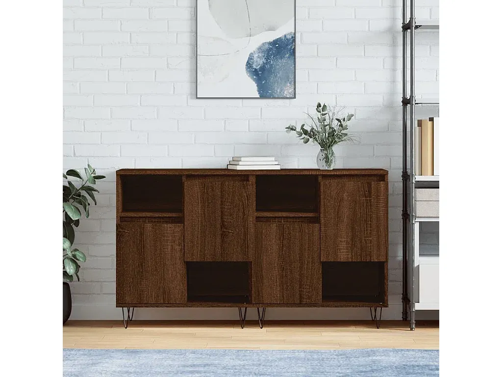 Moderner Sideboard im 2er-Set in Eichen-Optik-Livavine