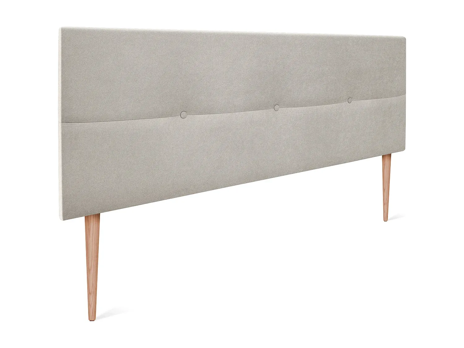 Stoff-Kopfteil mit Knöpfen 150x105cm, Beige, für Betten-Livavine