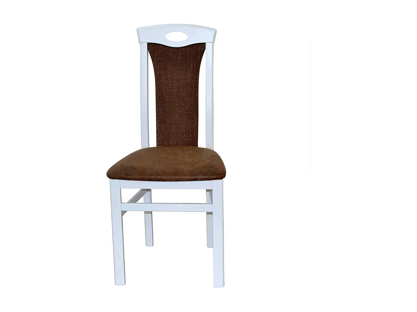 Moderner Esszimmerstuhl-Set, Weiß und Braun, 2er-Set-Livavine