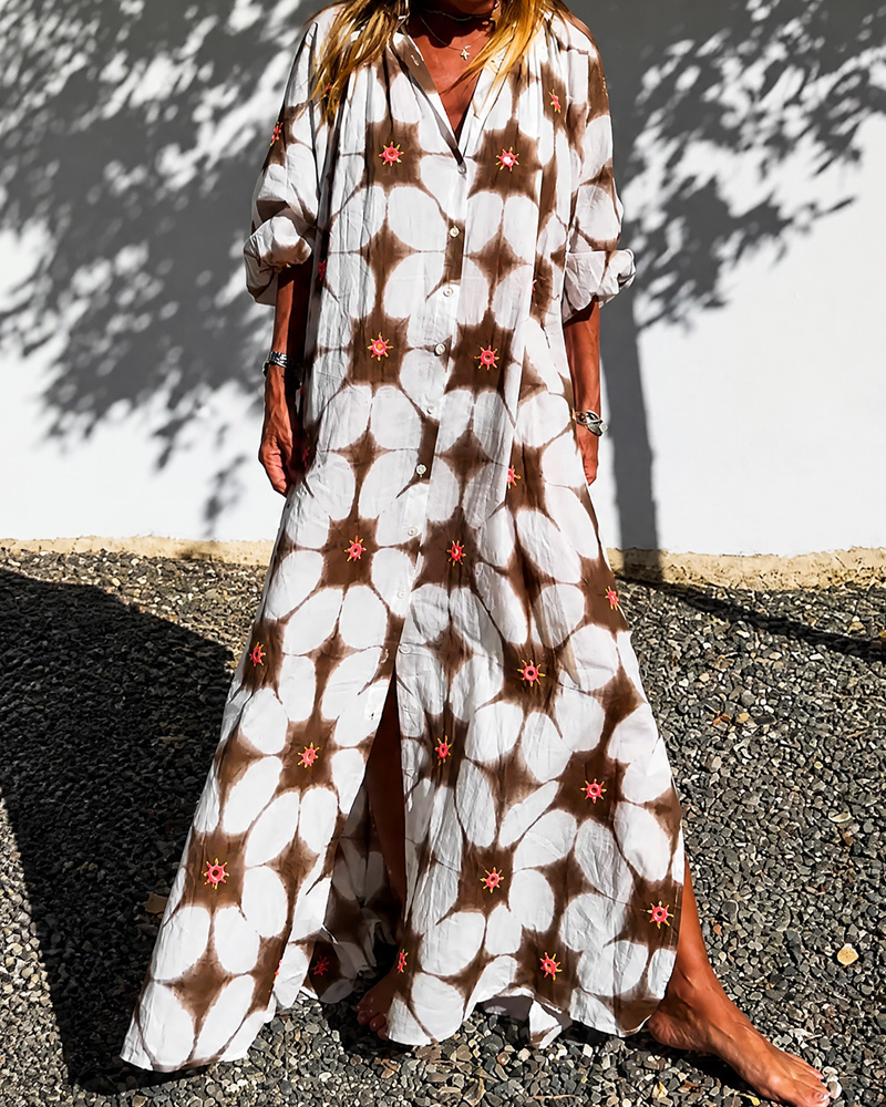 Women's Spring and Summer Fashion Side-Slit Dress